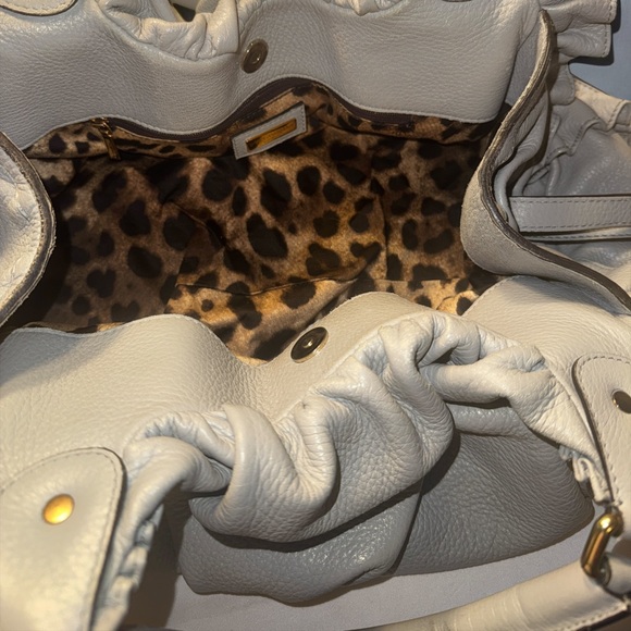 Vintage Dolce Gabbana Large Miss Rouche Grey leather shoulder bag EUC - Picture 5 of 10